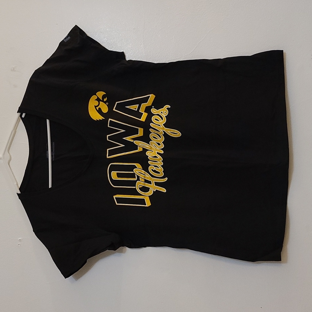 Women's Russell Iowa Hawkeyes Short Sleeve V-Neck Tee (Large)